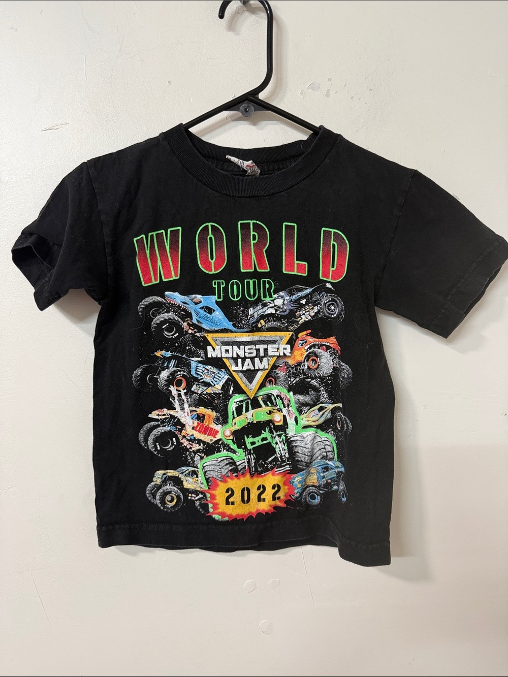 Monster Jam Kids' Black Graphic Tee - World Tour 2022